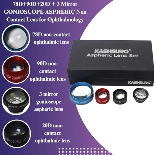 KASHSURG 78D+90D+20D + 3 Mirror GONIOSCOPE ASPHERIC Non Contact Lens for Ophthalmology - Image 3