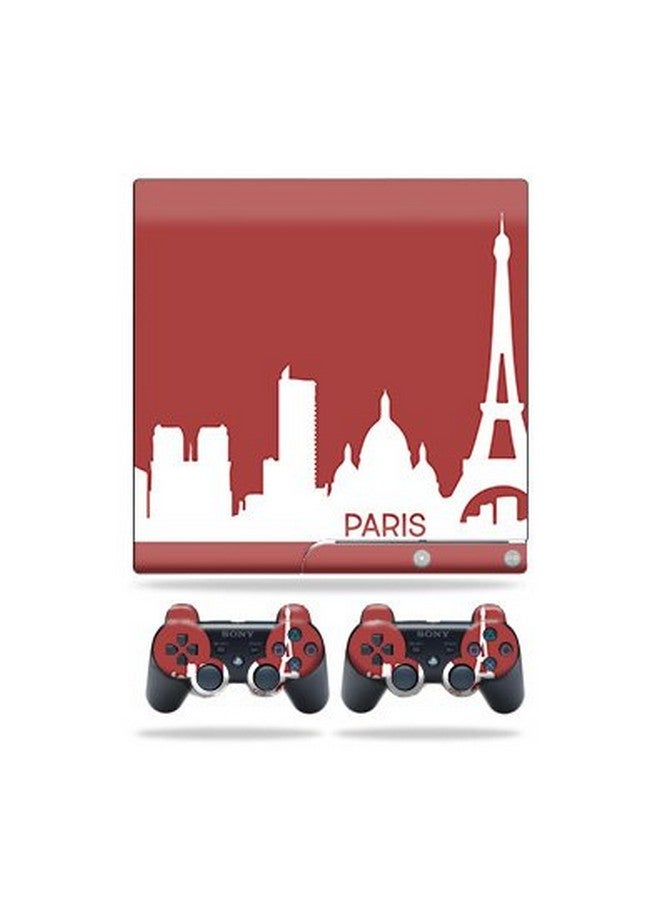 MIGHTY SKINS Skin Compatible With Sony Playstation 3 Ps3 Slim + 2 Controllers Paris | Mightyskins Protective, Durable, And Unique Vinyl Wrap Cover | Easy To Apply, Remove, And Change Styles | Made In The Usa - Image 1