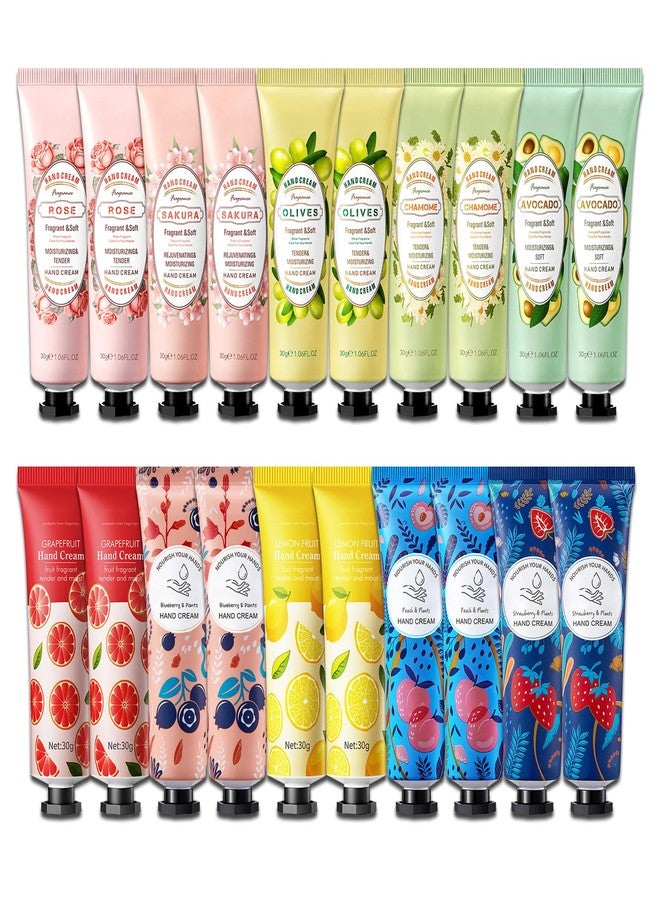 LJYBoBin 20PCS Hand Cream Gifts Set,Moisturizing Travel Size Hand Lotion for Dry Skin,Hydrating Small Hand Moisturizer for Women,Non-greasy Travel Handcream for Appreciation Gifts and Mom Gifts - Image 1