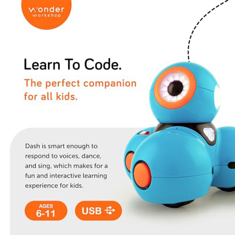 Wonder Workshop Wonder Workshop Dash Robot – Coding Robots for Kids 6+ – Voice Activated STEM Robot Toys – Interactive, Educational & Programmable  - Image 3