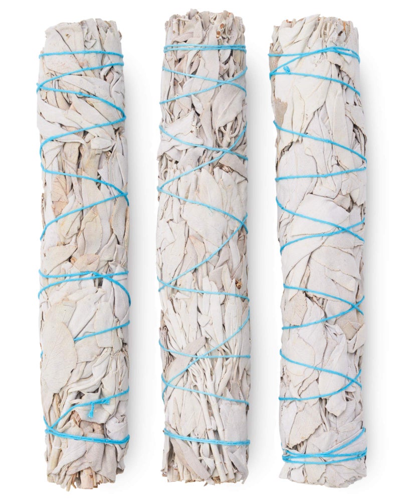 BLUE RIVER SAGE 9-Inch White Sage Smudge Sticks ~ Sustainably Harvested ~ for Smudging & Cleansing ~ Instructions Included (3 Pack) - Image 1