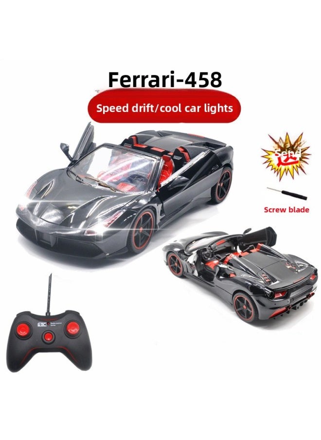 Generic Hot Sale Children's Toy Remote Control Car Rechargeable Electric High Speed Drift Racing Car Model Boy Car Toy Free Shipping-Color:30cm Ferrari/black/one-button Open Open Convertible-Proportion:Display Box/a Set Of Rechargeable Batteries/single Charge  - Image 1