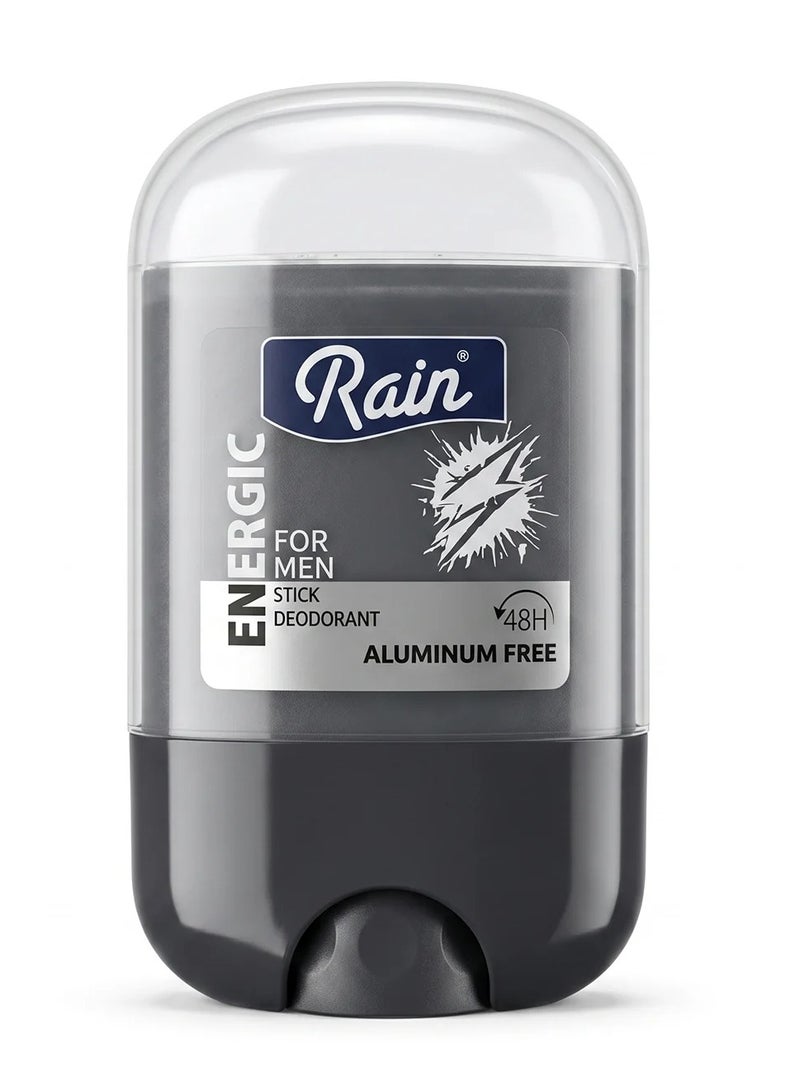 Rain Stick Deodorant Enegic For Men 48H Aluminum Free 50ML