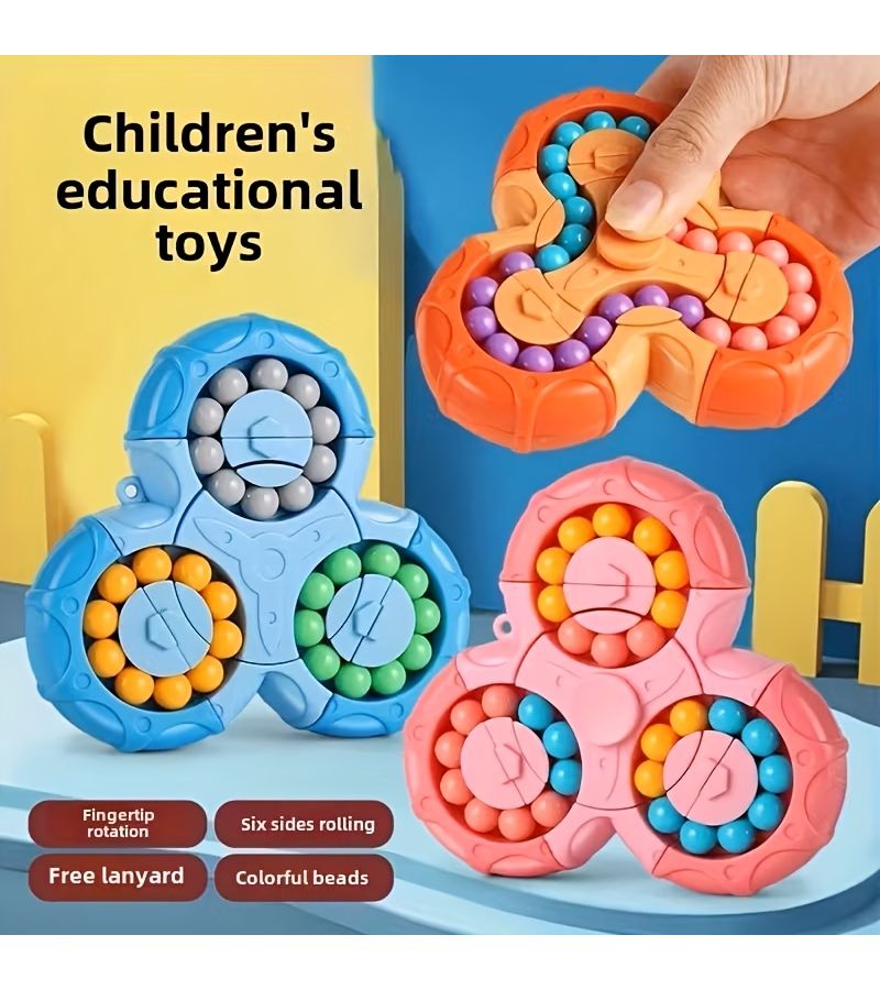 1Pcs Orange 3D Geometric Flip Puzzle Game Develops Intelligence and Thinking - Image 1