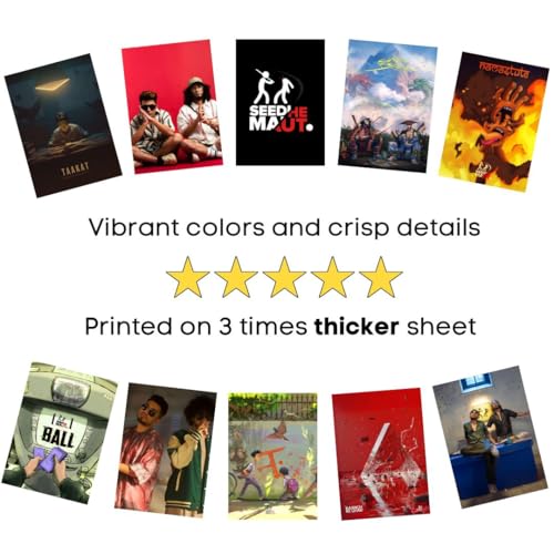 Auraposter Paper Seedhe Maut Mini Posters (Set of 40) - 15x10 cm for Wall, Bedroom, Living Room - Desi Hip Hop - Double Tape Included - Image 5