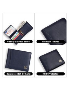  هاموندز فلاي كاتشر محفظة جلدية للرجال، محفظة جلدية محمية بتقنية RFID للرجال، محفظة نقود للرجال | HF593BNL | CDPT| الأزرق الملكي  - Image 3