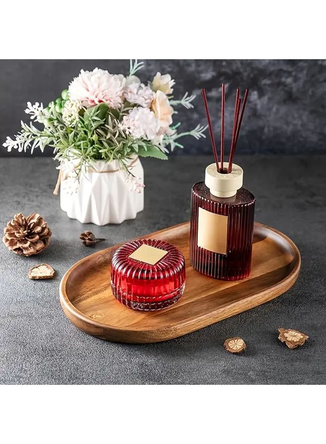 4PCS Solid Wood Dinner Trays For Snacks Appetizers Parties And Gifts - Image 2