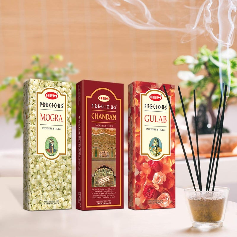 HEM Precious Incense Sticks Combo Pack Agarbatti for Home Freshness Positive Energy Yoga Pooja Item for Home Burning Time 3540 Minutes Pack of 3120 Sticks EachHandcrafted Low Smoke - Image 2