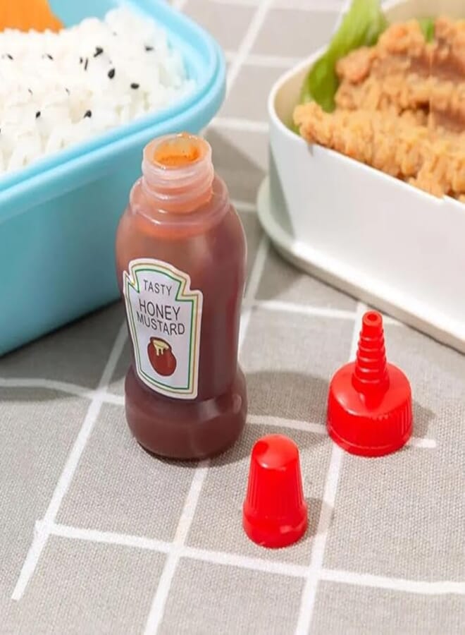Spaceshoop Mini Portable Ketchup Bottles 25ml - Pack of 2 Squeeze Condiment Bottles Perfect for Lunch Boxes, Picnics and Parties, Available in Prime Shop