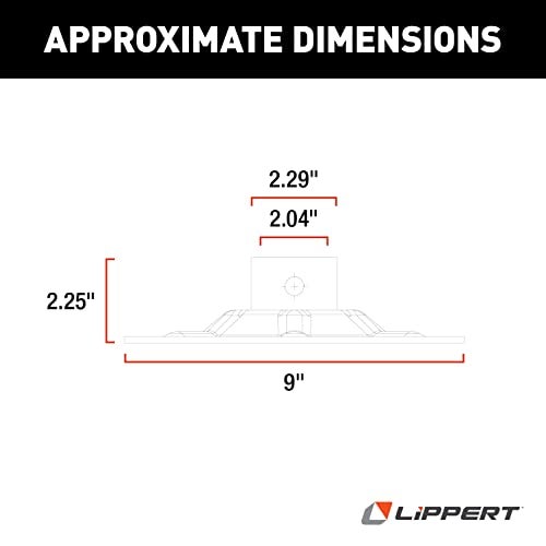 Lippert Components Lippert Hall Effect Ground Control 3.0 Replacement Rear Jack Foot Pad, 9" Diameter, Fits 2" I.D. Tube, Strong Black Powder-Coated Steel Construction, Easy Installation - 377962 - Image 2