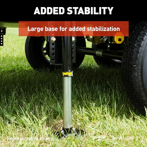 Lippert Components Lippert Hall Effect Ground Control 3.0 Replacement Rear Jack Foot Pad, 9" Diameter, Fits 2" I.D. Tube, Strong Black Powder-Coated Steel Construction, Easy Installation - 377962 - Image 5