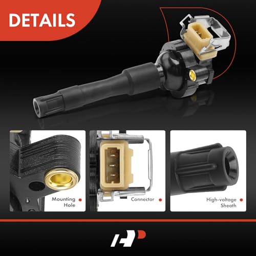 A-Premium طقم ملف إشعال A-Premium متوافق مع BMW E36 E38 E39 E46 E53 323i 328i 325i 525i 530i X5 Z3 قبل موديلات 2002 - 6 قطع - Image 5