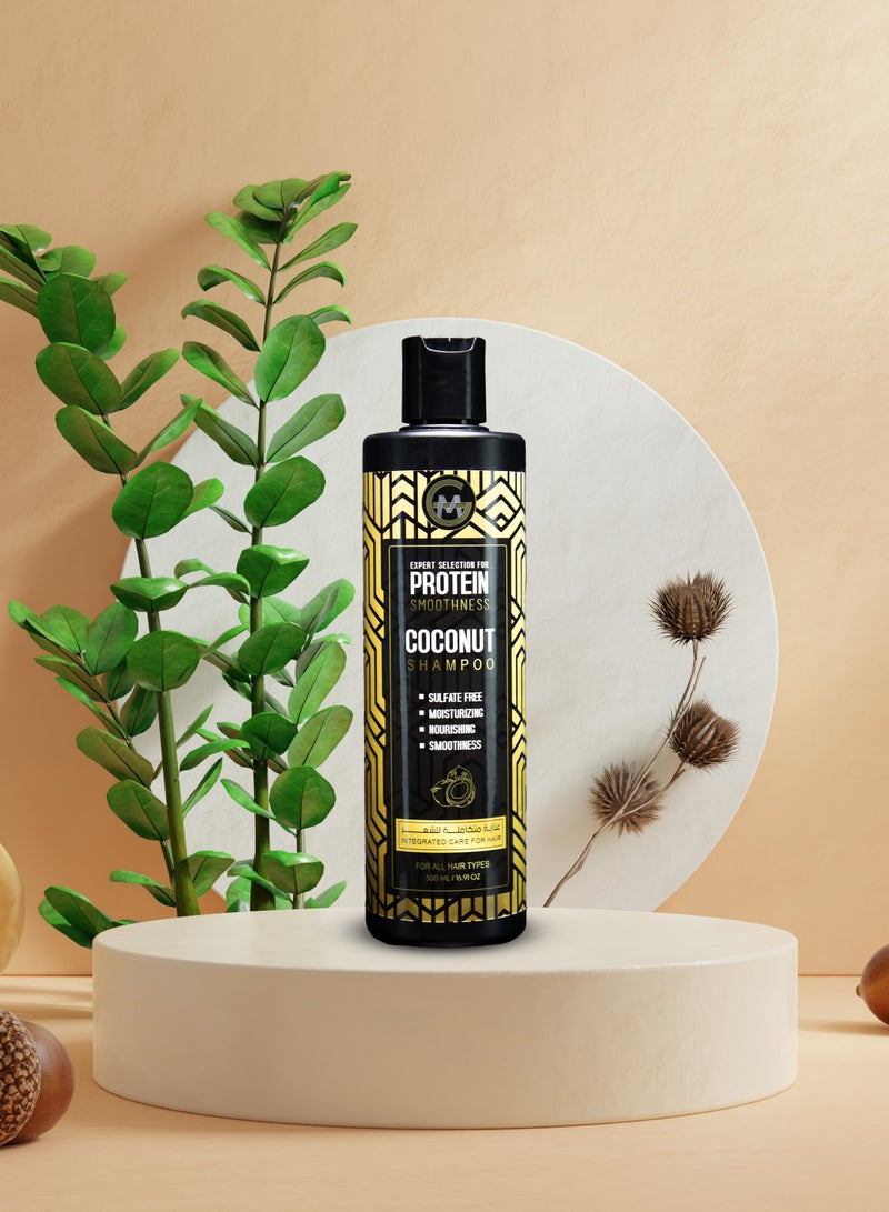 GM Professional GM Coconut Shampoo - Sulfate, Paraben, and Silicone-Free - 500ml  - Image 2