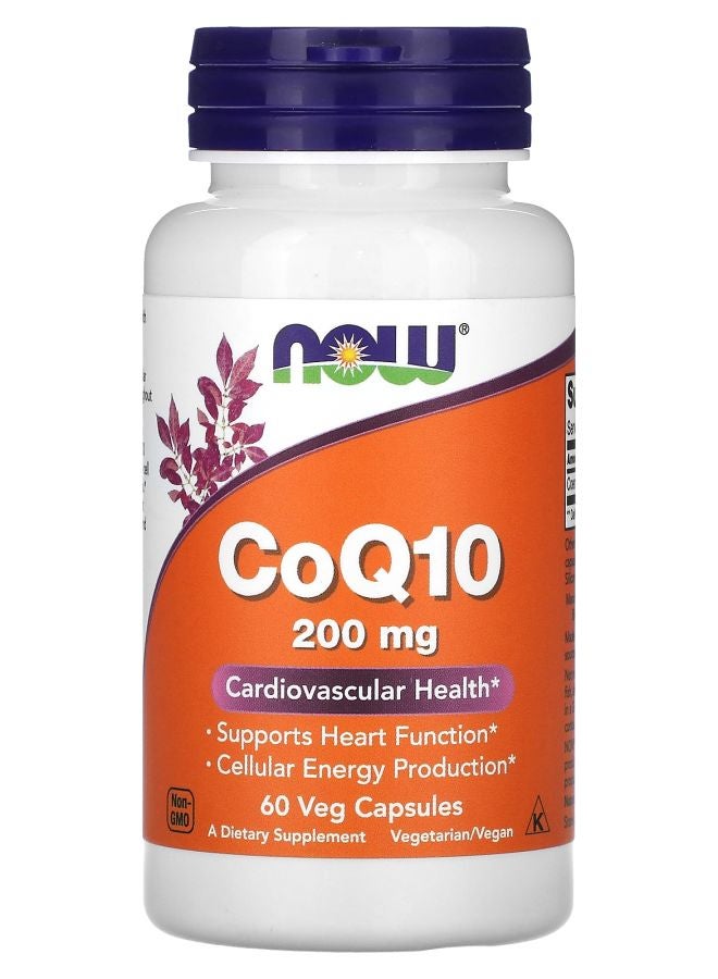 now CoQ10 200 mg 60 Veg Capsules