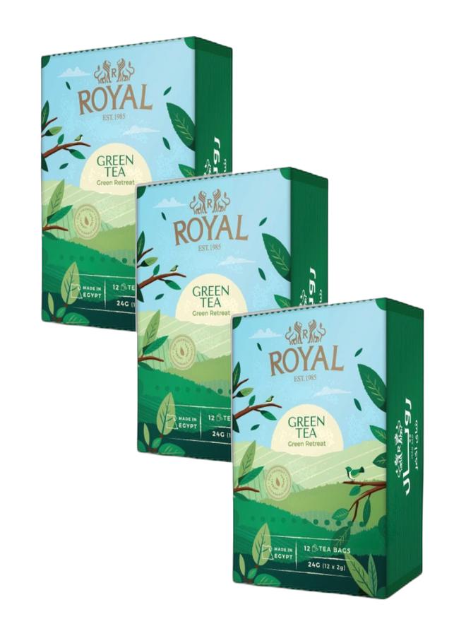 Royal HerbsÂ Green Tea 12 Filter Pack of 12 (Pack of 3) - Image 1