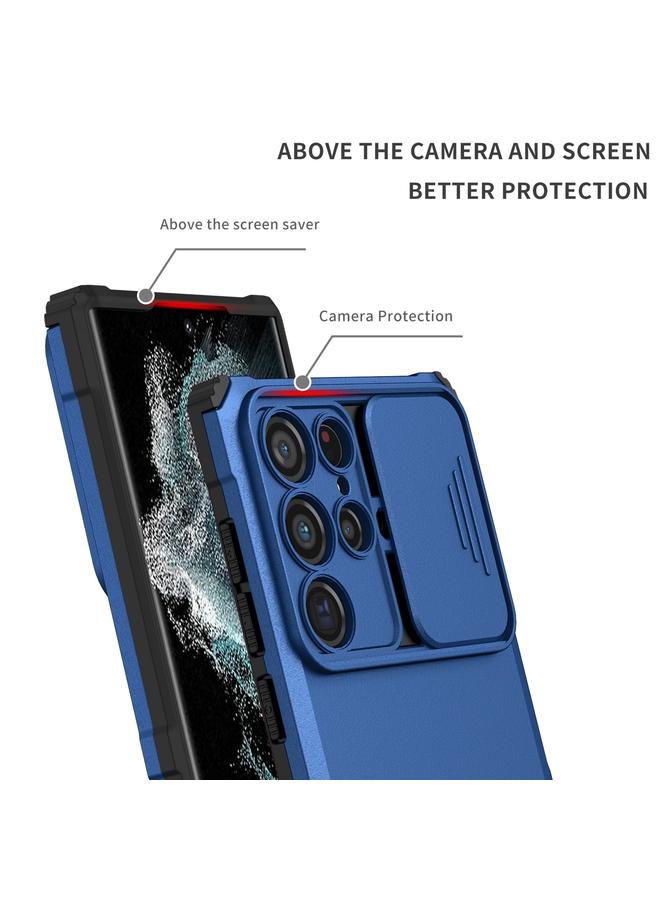 اس-توب جراب لهاتف Samsung Galaxy S22 Ultra 5G مع حامل مجسم وغطاء منزلق للكاميرا - Image 5