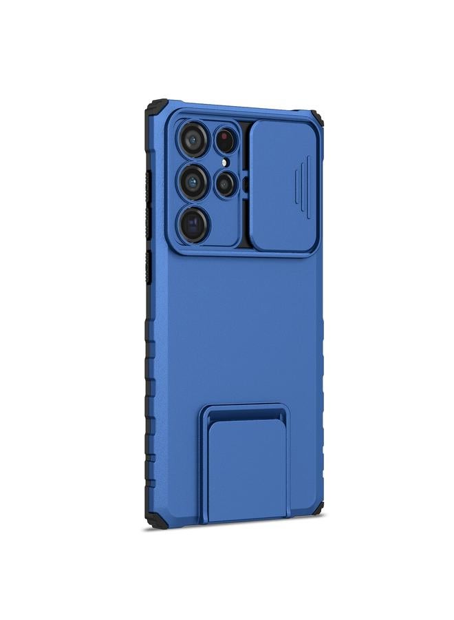 اس-توب جراب لهاتف Samsung Galaxy S22 Ultra 5G مع حامل مجسم وغطاء منزلق للكاميرا - Image 2