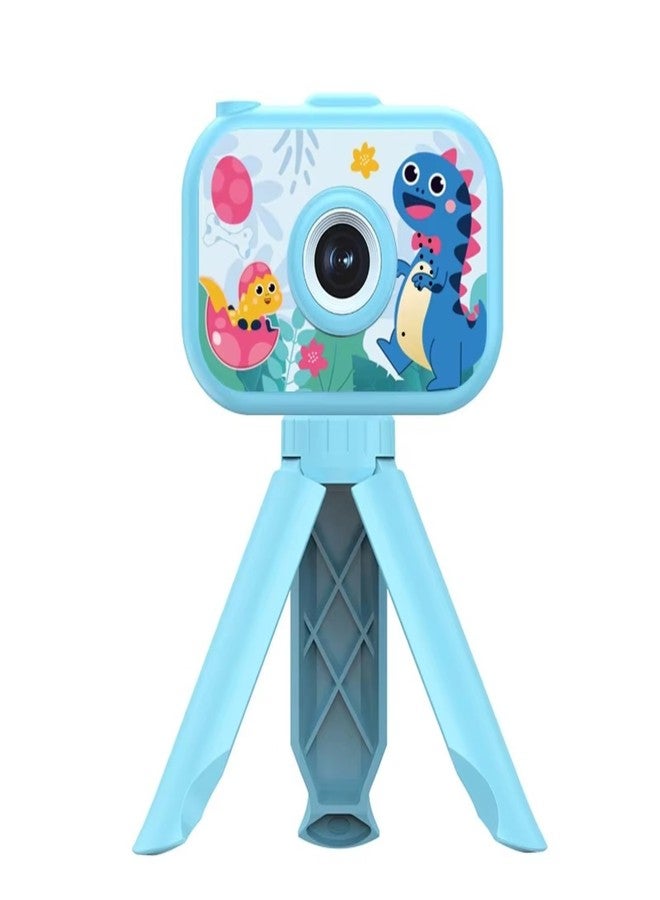 Wishkey Kids Digital Camera Dinosaur Design 2.0-Inch Display Support 4GB SD Card Photo/Video Recorder with Games Age 8-10 Years Fun Gifts for Boys Girls Kids Blue Or Green - Image 1