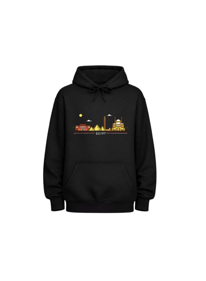 Egypt Skyline Hoodie - Soft Cotton Pullover - Egypt Hoodie for Men and Women - Long Sleeve with Drawstring and Pockets - Perfect for Travel - Image 1