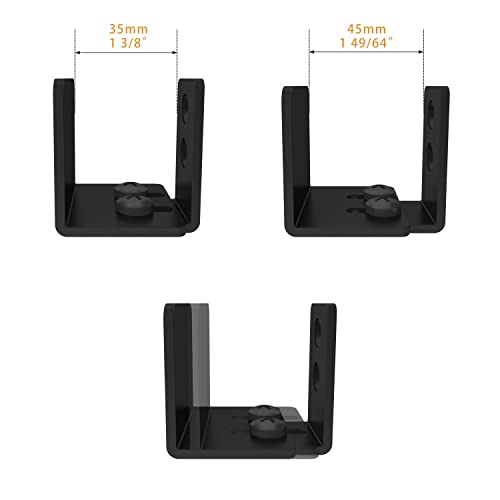 JUBEST Matte Black Floor Guide Wall Mount Sliding Barn Door Hardware Up to 1-3/4"W 1-7/8"H - Image 2