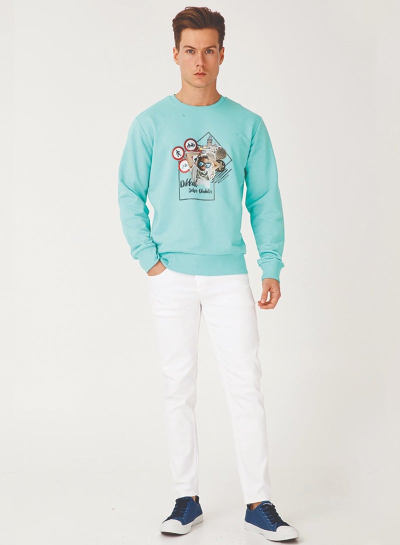 Biggdesign Men’s Sweatshirt, Nature Stop Print Sweatshirt for Men, Sweatshirt for Men, Long Sleeve, Soft & Thick Fabric - Image 3