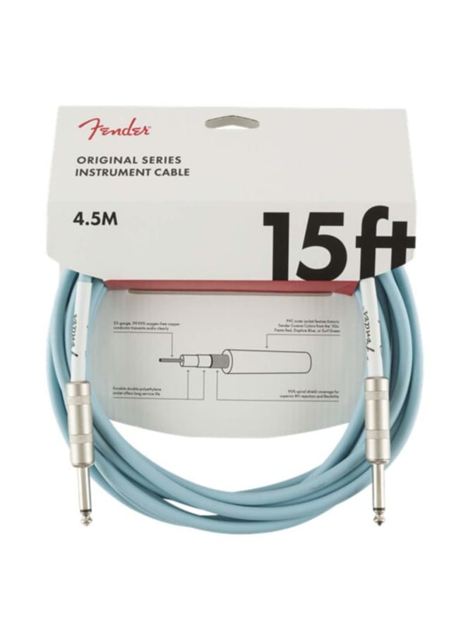 Fender Original Instrument Cable Daphne Blue 4.5m - Image 1