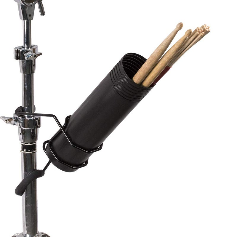 String Swing Drum Stick Holder - Stagehand Drumstick Container Bag Holds up to 8 Pairs of Zildjian Vic Firth ARLX and Vater Drumsticks - Two Clamps Attach Securely to Microphone & Cymbal Pole - Image 3