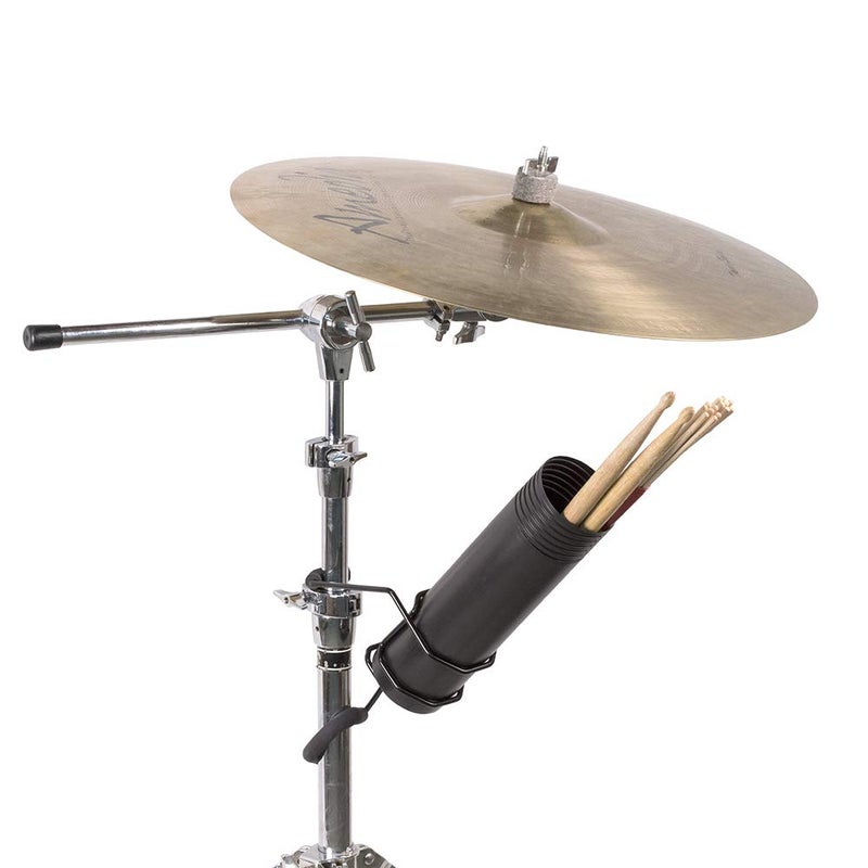 String Swing Drum Stick Holder - Stagehand Drumstick Container Bag Holds up to 8 Pairs of Zildjian Vic Firth ARLX and Vater Drumsticks - Two Clamps Attach Securely to Microphone & Cymbal Pole - Image 2