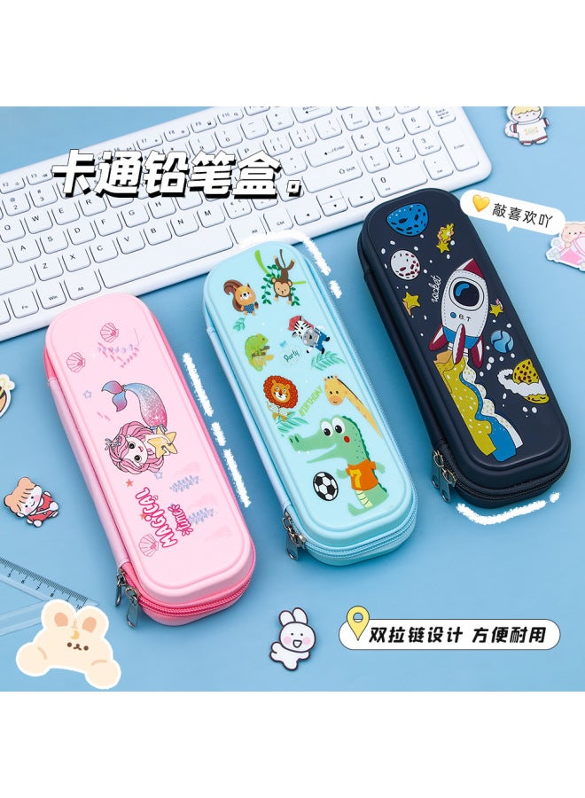 HELPS Primary School Student Stationery Box Customized Large-capacity Multi-functional Pencil Box Girl Cute Three-dimensional Pencil Bag Cartoon Stationery Box - Image 3