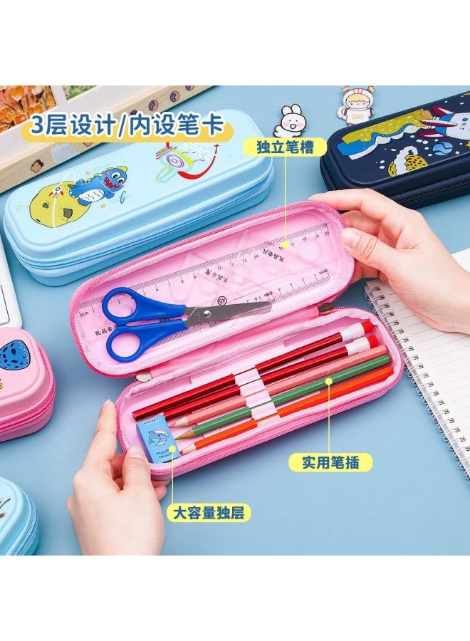 HELPS Primary School Student Stationery Box Customized Large-capacity Multi-functional Pencil Box Girl Cute Three-dimensional Pencil Bag Cartoon Stationery Box - Image 2