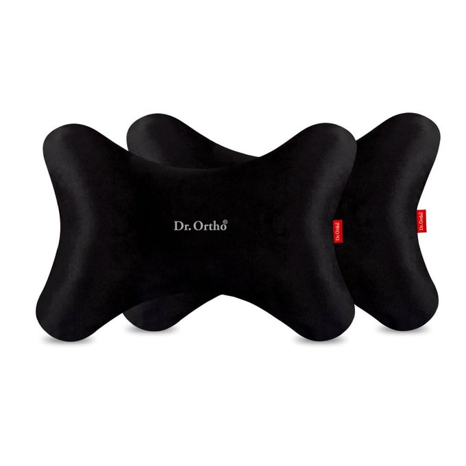 DRORTHO ORTHOPAEDIC CAR NECK REST CUSHION PILLOWS MEMORY FOAM CAR SEAT HEAD REST PILLOW FOR NECK AND CERVICAL SUPPORT RELIEVES NECK PAIN MUSCLE ULTRASOFT CAR PILLOW FOR COMFORTABLE CAR RIDES