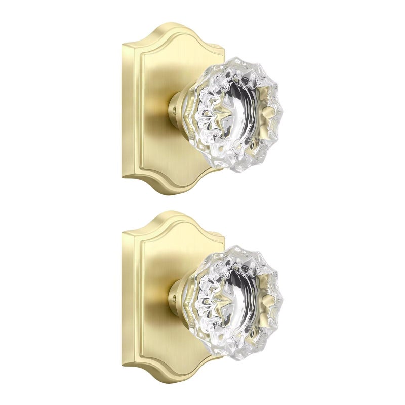 Leydebong 2 Pack Gold SingleSided Door Handle Elegant Design Heavy Duty Zinc Alloy Easy Install Durable Finish for Cabinet Closet Interior Doors - Image 2
