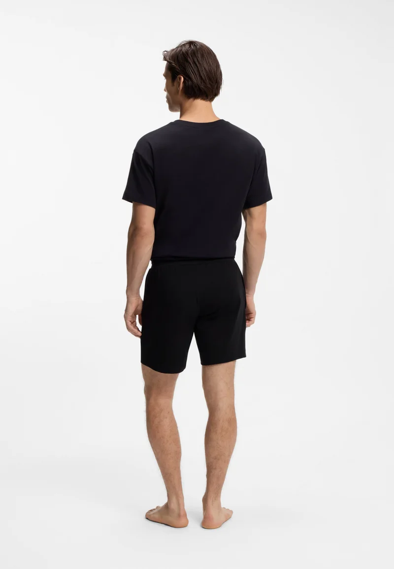 HUGO Stretch-cotton shorts with framed logo print