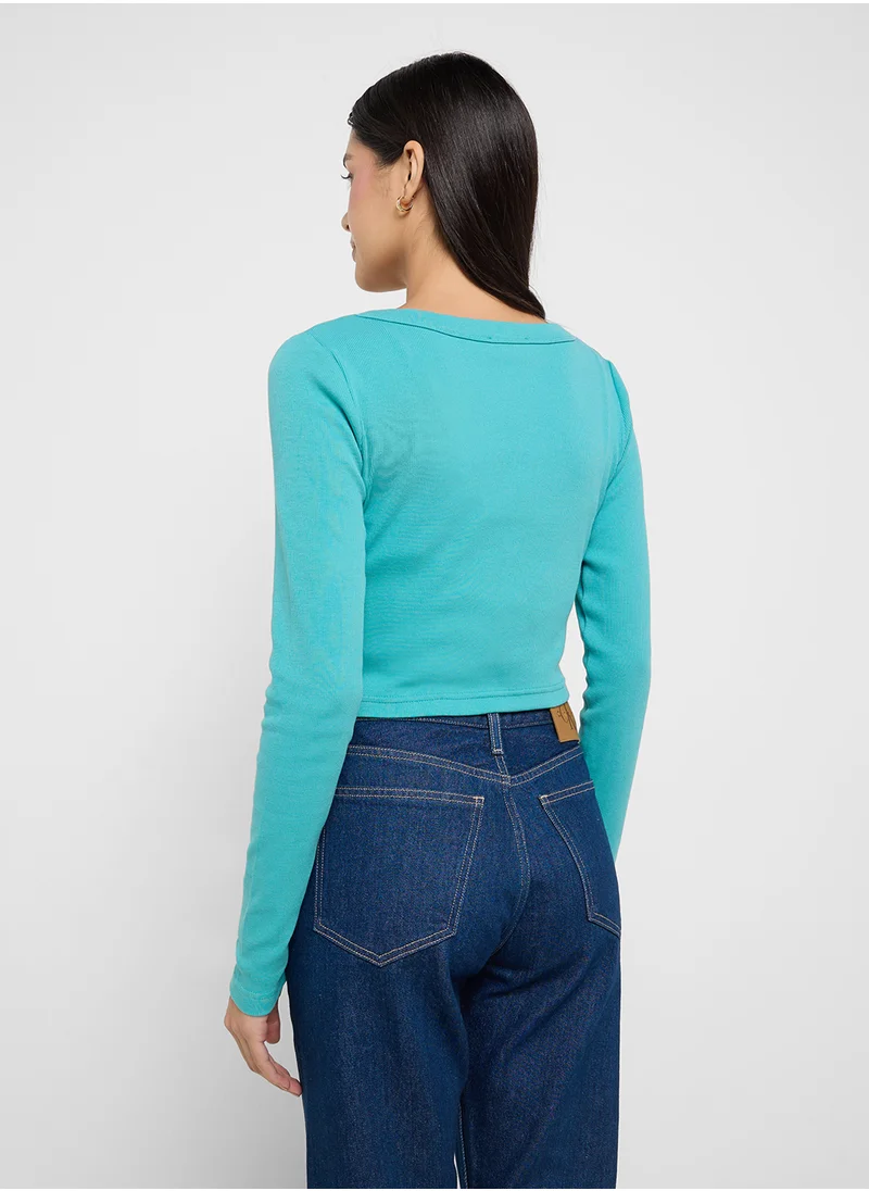 كالفن كلاين جينز Logo Buttoned Cardigan