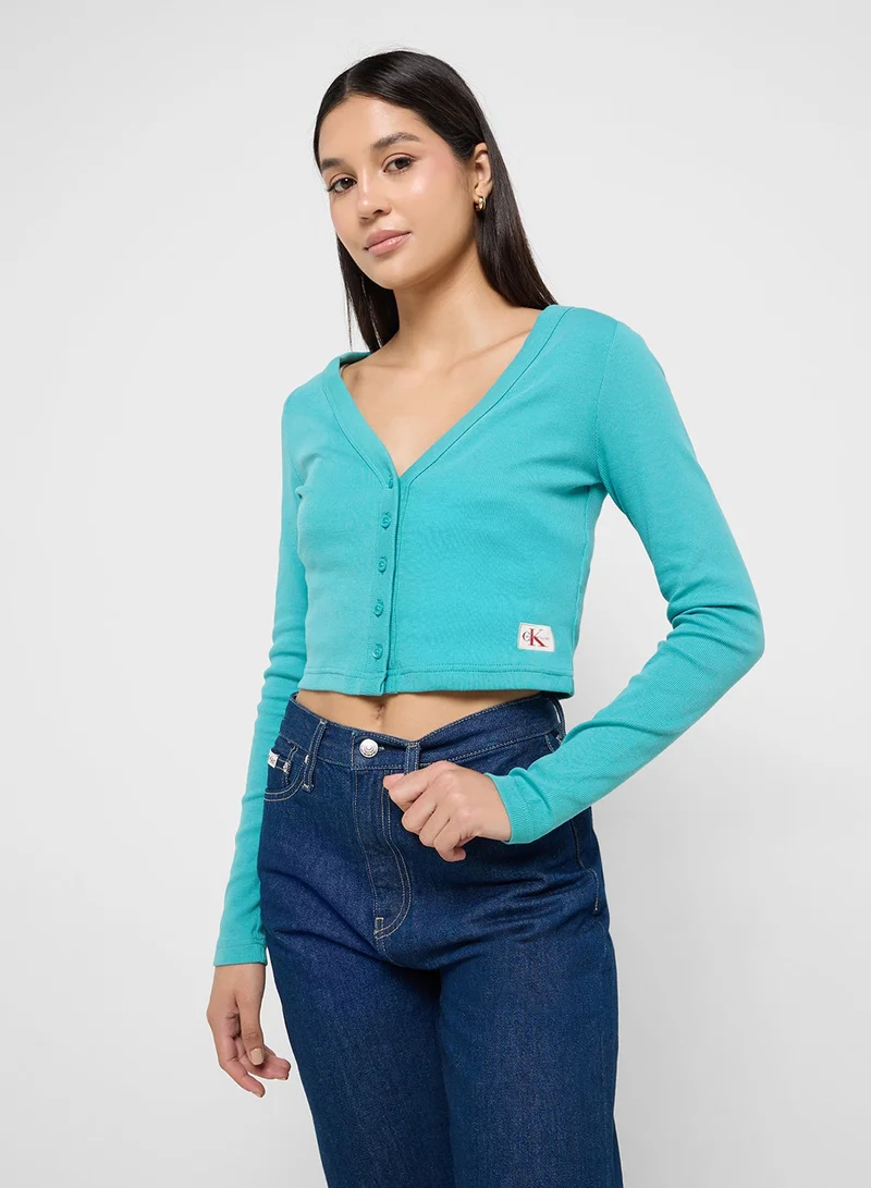 Logo Buttoned Cardigan