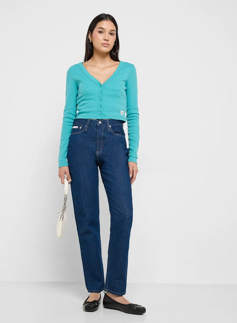 Calvin Klein Jeans  Logo Buttoned Cardigan for Women | Best Price UAE