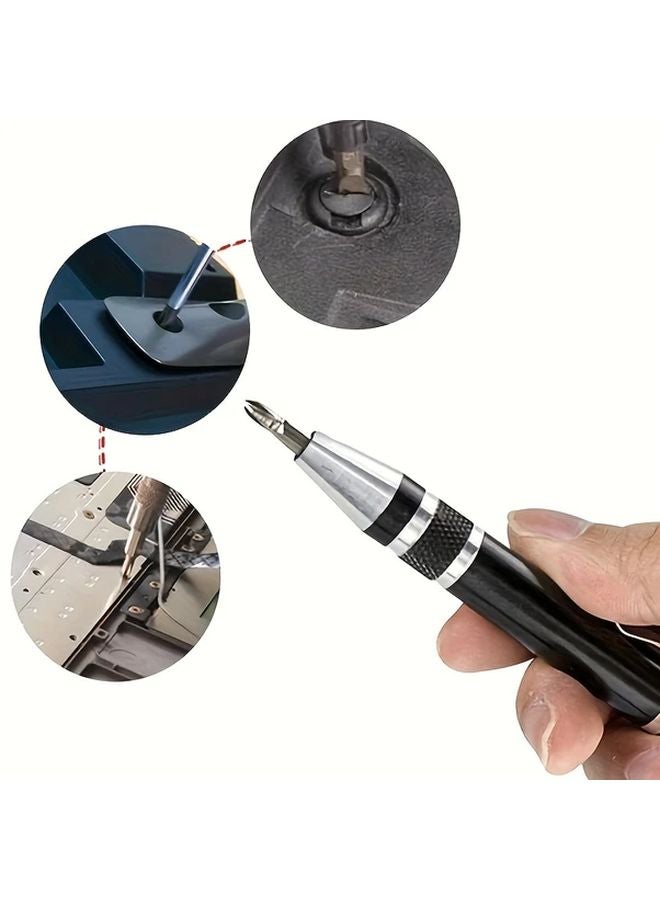 Black 8 In 1 Multifunctional Screwdriver Set Precision Aluminum Alloy Repair Tools - Image 5