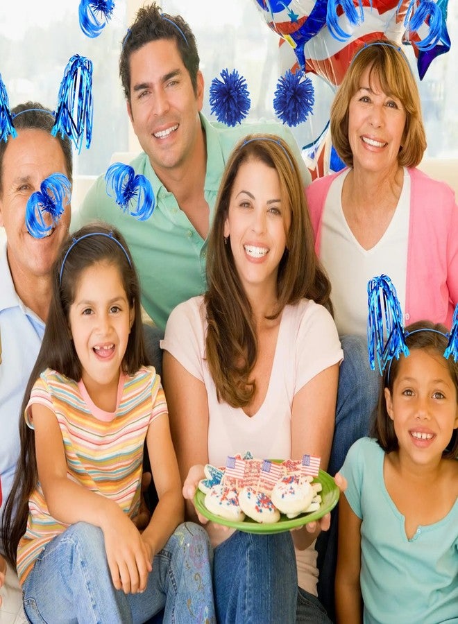 Cocide أطواق رأس بوم بوم 12 قطعة من كوكيد لحفلات أعياد الميلاد (أزرق، 12 قطعة) - Image 4