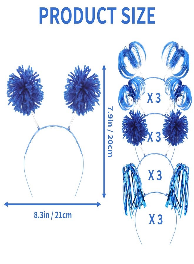 Cocide أطواق رأس بوم بوم 12 قطعة من كوكيد لحفلات أعياد الميلاد (أزرق، 12 قطعة) - Image 5