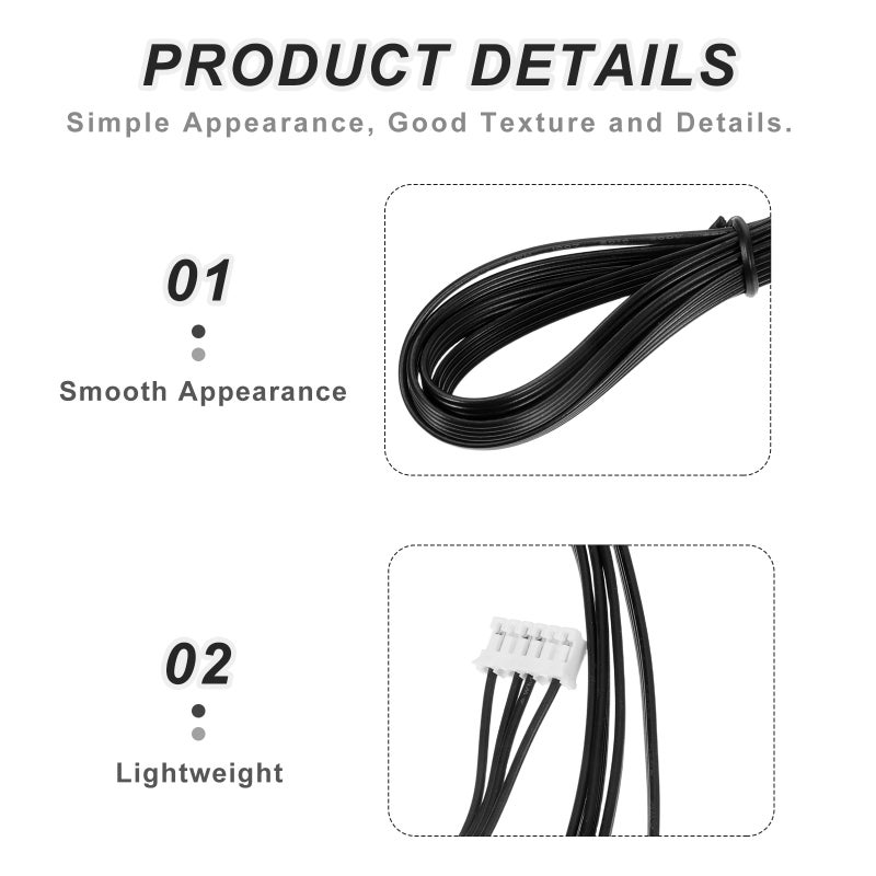 Stepper Motor Cable Extension Black 6 Pin Female to Male Wire for 3D Printer Accessories - Image 3