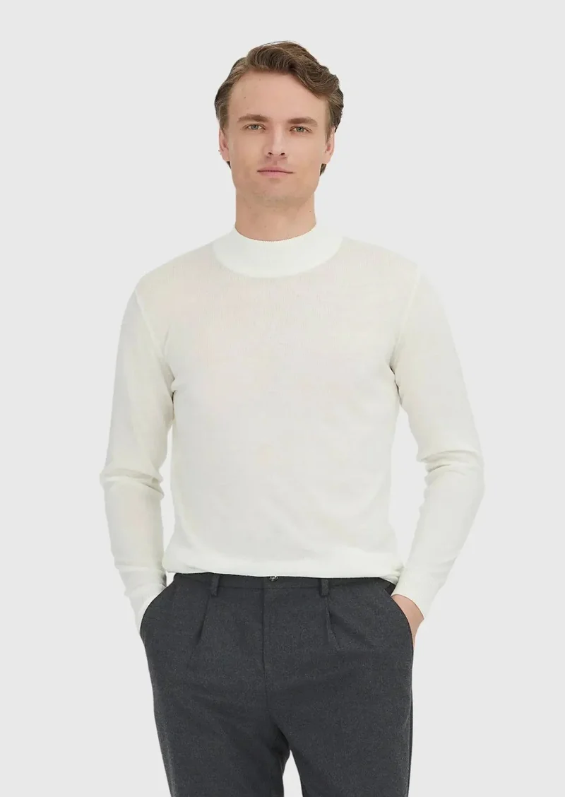 RAMSEY Ecru Knitwear Sweatshirt