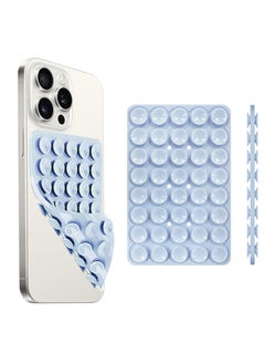 General Silicone Suction Cup Phone Case Mount Double Sided, Phone Accessories Hands-Free Strong Grip Holder for Selfies and Videos, Silicon Phone Stand for iPhone and Android Light Blue,2 Pack  - Image 1