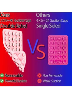 General Silicone Suction Cup Phone Case Mount Double Sided, Phone Accessories Hands-Free Strong Grip Holder for Selfies and Videos, Silicon Phone Stand for iPhone and Android Light Blue,2 Pack  - Image 3
