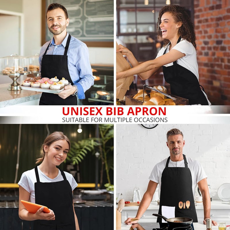 Utopia Kitchen 2 Pack Bib Apron, Adjustable with 2 Pockets, Water and Oil Resistant, Cooking Kitchen Chef Apron for Women Men - Image 5
