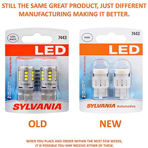 SYLVANIA - 7443 T20 LED White Mini Bulb - Bright LED Bulb, Ideal for Daytime Running Lights (DRL) and Back-Up/Reverse Lights (Contains 2 Bulbs) - Image 5