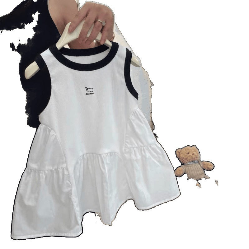 Girl'S Casual Vacation Dress 2025 Children'S Western Style Flip Skirt Dress Baby Sleeveless Skirt - Image 5