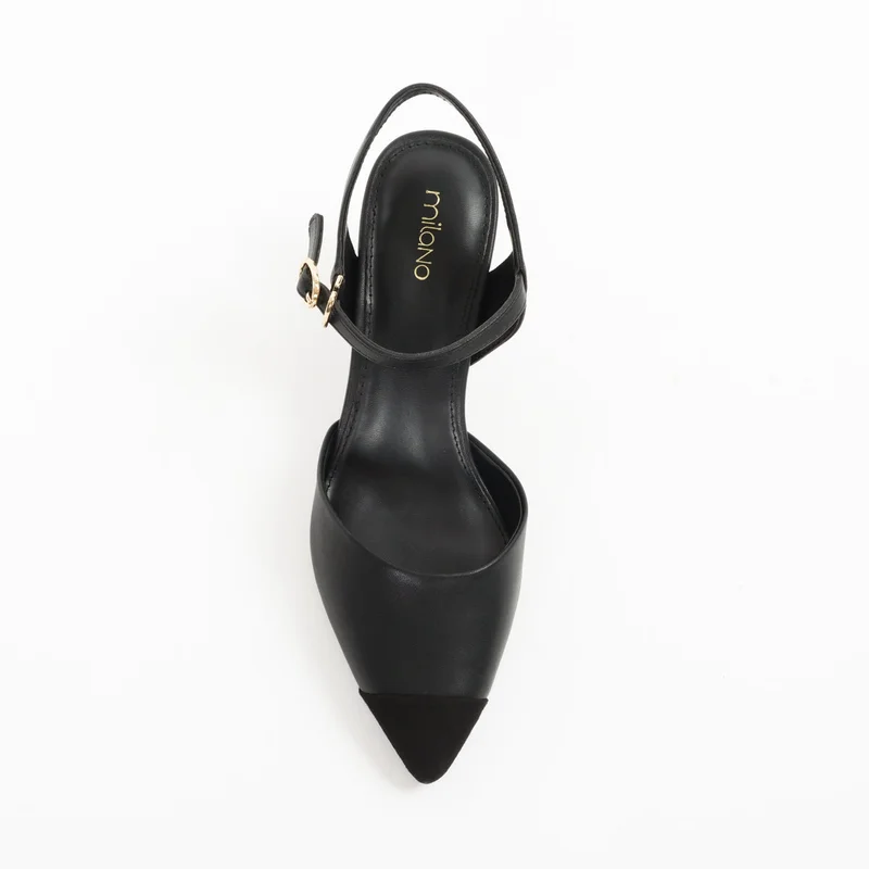 Milano BLACK ROSETTE Heels for Women | Best Price UAE