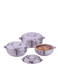 555 Stainless Steel Food Container Set Of 3 Pieces, 1500/2500/3500 ml  - Image 2