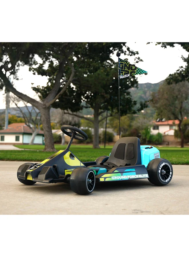 Razor Razor Ground Force Elite - Electric Go Kart for Kids 13+ with Forward & Reverse Drive, Up to 14 mph Max Speed, 40 Minute Ride Time, 9 Mile Range, 350W Ride On with 36V 5Ah Battery