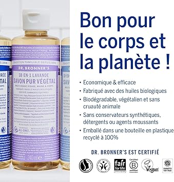 Dr. Bronner's صابون سائل دكتور برونر العضوي باللافندر 946 مل - Image 2